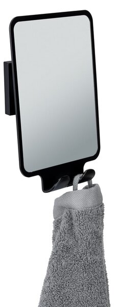 Specchio cosmetico con appendino 14x19,5 cm Quadro Black - Wenko