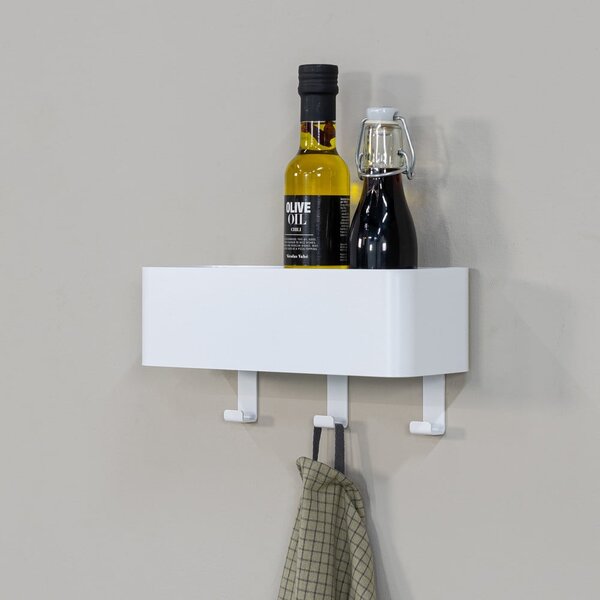 Mensola da bagno da parete bianca in acciaio Multi – Spinder Design