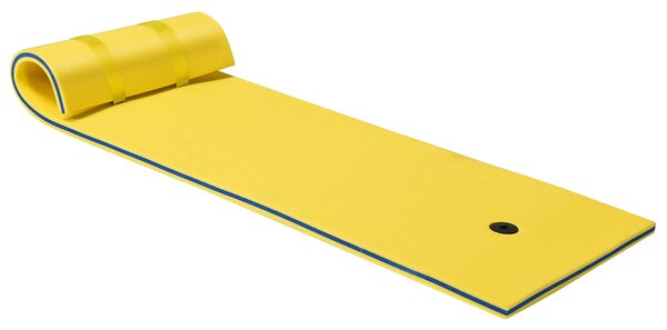 Costway Tappeto galleggiante per attività acquatiche 210 x 66 cm, Tappetino in schiuma per svago e relax Giallo