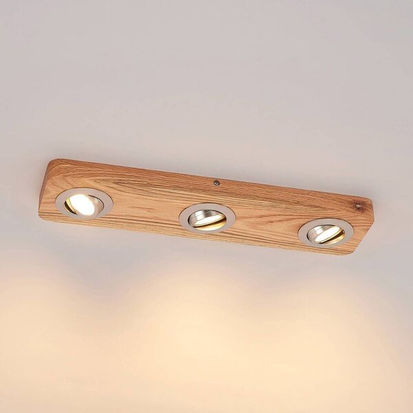 Lindby - Mikari 3 LED Plafoniera Wood Lindby