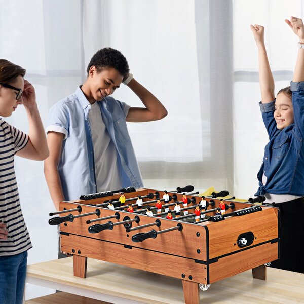 Costway Tavolo da gioco con calcio balilla hockey biliardo tennis, Tavolo da gioco versatile per bambini e adulti