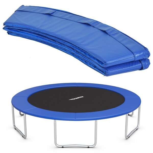 Costway Bordo copri-molle per trampolino 427cm, Copri-molle sostitutivo ampio 30,5 cm con struttura sicura, Blu