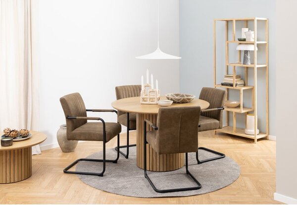 Tavolo da pranzo rotondo con piano in rovere ø 120 cm Yale - Actona