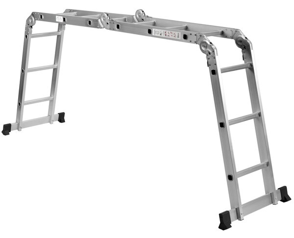 Costway Scala pieghevole resistente in ossido di alluminio per uso interno ed esterno, Piccola scala estensibile leggera