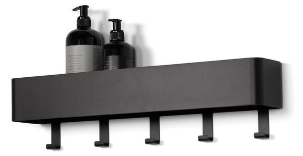 Mensola da bagno da parete nera in acciaio Multi – Spinder Design