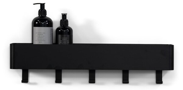 Mensola da bagno da parete nera in acciaio Multi – Spinder Design