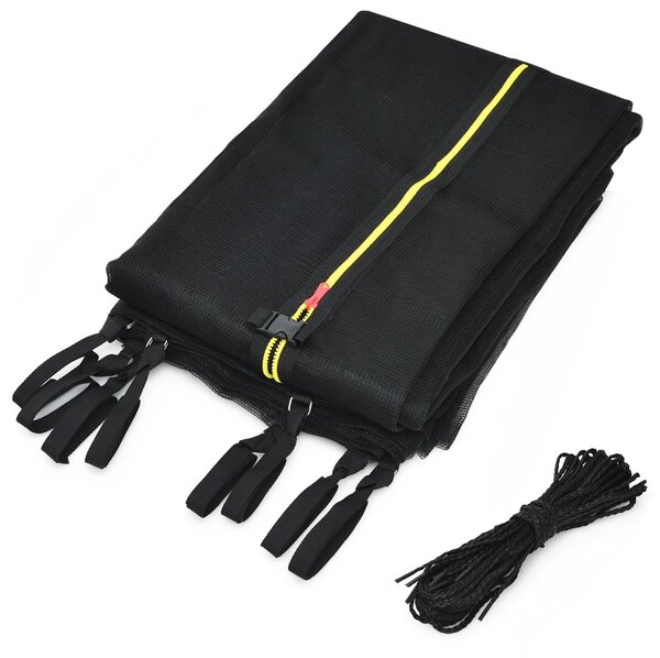 Costway Rete di sicurezza per tappeto elastico 427cm, Rete sostitutiva e protettiva per tappeto elastico con 8 paletti