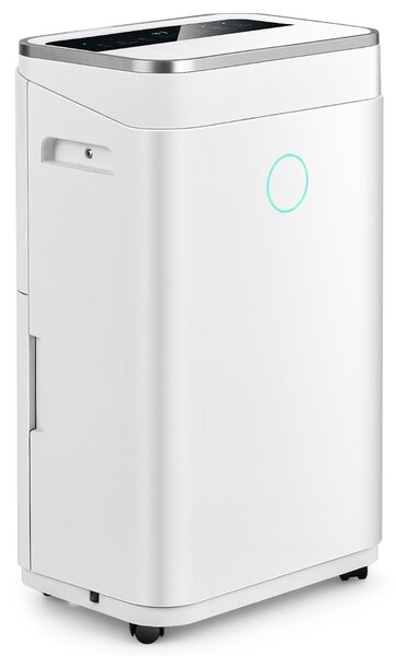 Costway Deumidificatore per casa con serbatoio dell’acqua 6,5L, Deumidificatore con timer 24 ore e tubo di scarico Bianco