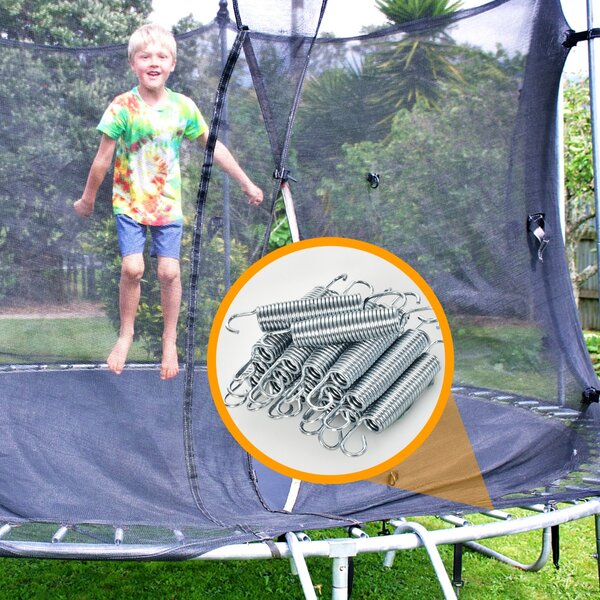 Costway Set di 20 molle di 14 cm in acciaio galvanizzato con gancio a T di trazione, Kit sostituzione tappeto elastico