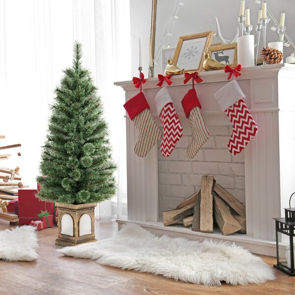 Costway Albero di Natale artificiale con aghi di pino 116 punte di ramo 100 luci LED, Albero di Natale da 120cm
