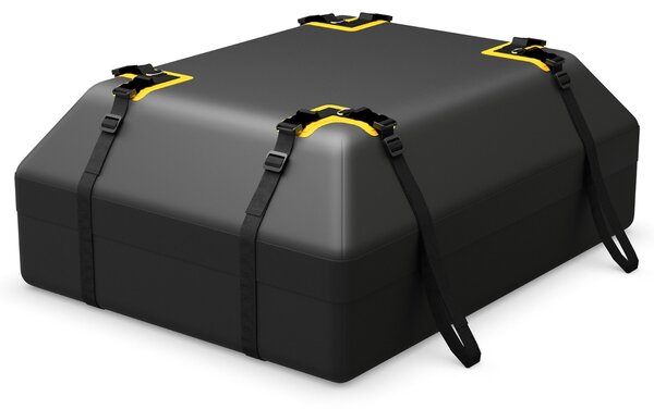 Costway Borsa per tetto auto da 0,4m³, Borsa impermeabile per tutti i veicoli con tappetino antiscivolo Nero 83x112x43cm