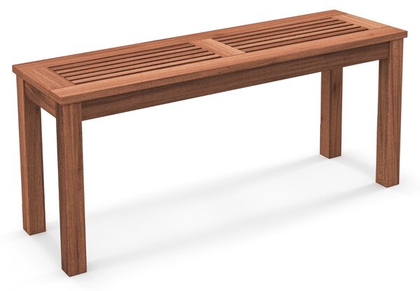 Costway Panca da giardino in legno massello per 2 persone con seduta a doghe, Panca lunga 100cm per interni ed esterni