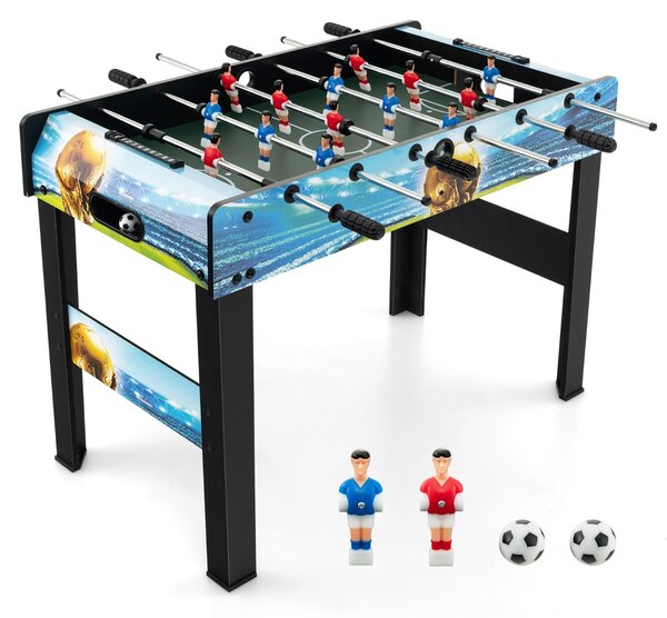 Costway Calcio balilla 94 cm con segnapunti tema calcio e gambe rimovibili, Gioco da sala giochi per adulti e bambini