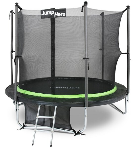 Trampolino da giardino premium con rete interna 183cm Jump Hero 6FT