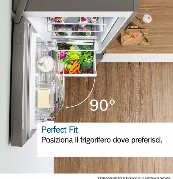 Bosch Frigorifero Combinato Capacit 440 Litri Classe energetica C Raffreddamento No Frost colore Acciaio Inox - KGN494ICF Serie 6