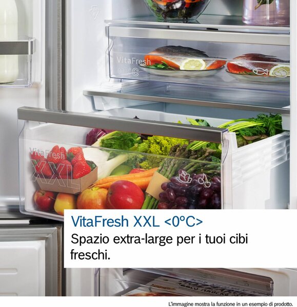 Bosch Frigorifero Combinato Capacit 440 Litri Classe energetica C Raffreddamento No Frost colore Acciaio Inox - KGN494ICF Serie 6