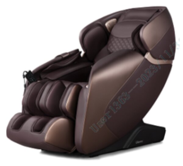Costway Sedia da massaggio con funzione di controllo vocale traccia SL sistema di riscaldamento incorporato, Sedia shiatsu a gravità zero Marrone