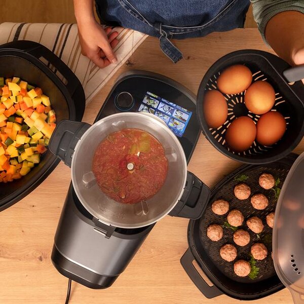 Cecotec Robot da Cucina Multifunzione 3,3 Litri Potenza 1600 Watt + Funzione Cottura - 04345 Mambo Touch