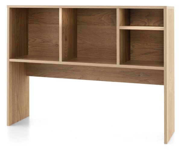 Costway Libreria da scrivania per computer con 4 cubi e scomparto posteriore aperto, Organizzatore di stoccaggio per scrivania Naturale