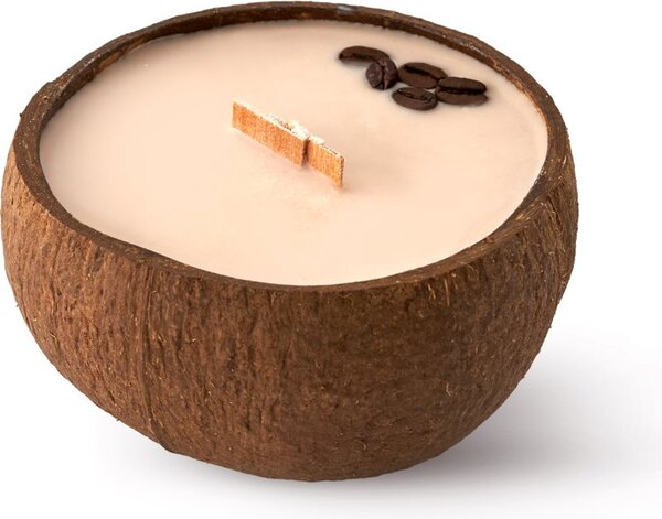 Tropicandle Coffee Mocha candela profumata con stoppino in legno 350 ml