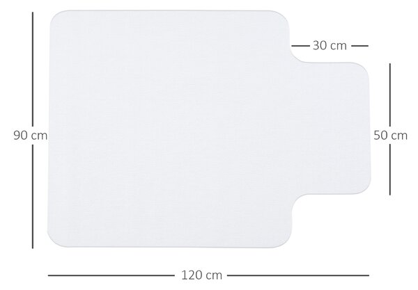 HOMCOM Tappetino per Sedia Ufficio Salvapavimento in Plastica, 90x120cm, Trasparente