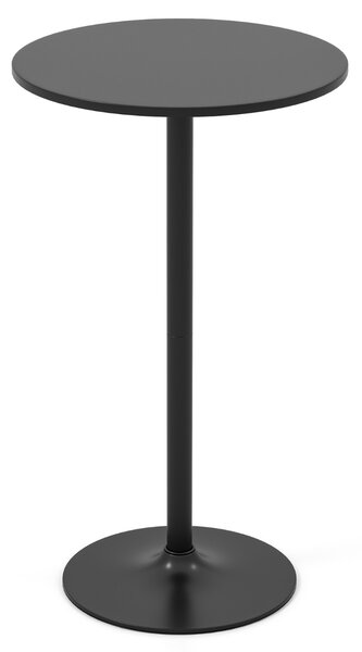 Costway Tavolo da cocktail 101,5 cm si trasforma in tavolo caffè 56 cm, Tavolo bistro rotondo 1 pezzo finitura polvere elegante Nero