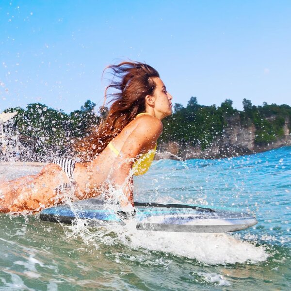 Costway Tavola da surf 104 cm con nucleo eps e deck xpe, Boogie board per diversi usi e età per spiaggia e piscina