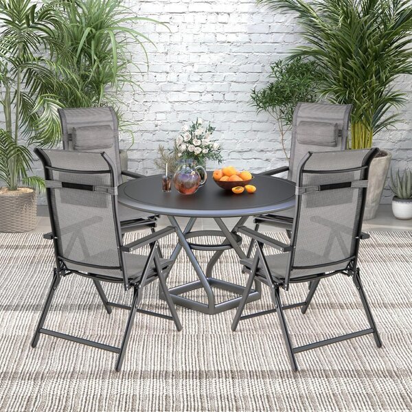 Costway Set di 2 sedie reclinabili da patio pieghevoli, Sedie a sdraio con multifunzione per spazi estivi come piscina e campeggio