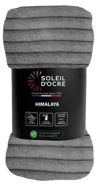 Elzusha - Copripiumino in flanella e velluto, 180x220 cm, grigio - Morbido e caldo
