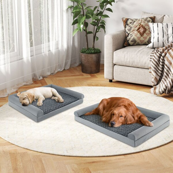 Costway Letto ortopedico per cani in schiuma, Divano per cani di taglia XXL con cuscino in schiuma a forma di uovo 135 x 91 CM