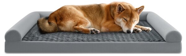 Costway Letto ortopedico per cani in schiuma, Divano per cani di taglia XXL con cuscino in schiuma a forma di uovo 135 x 91 CM
