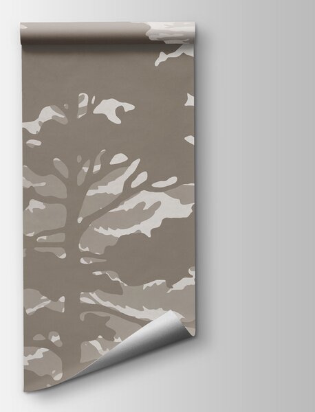 Carta da parati Gruppo di alberi con uccelli in volo, Carta da parati Natura, Carta da parati popolare, t01007 - Tapeko.it