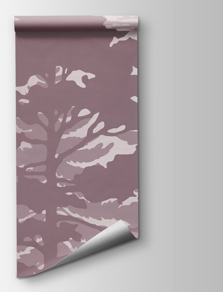 Carta da parati Gruppo di alberi con uccelli in volo, Carta da parati Natura, Carta da parati popolare, t01007v5 - Tapeko.it