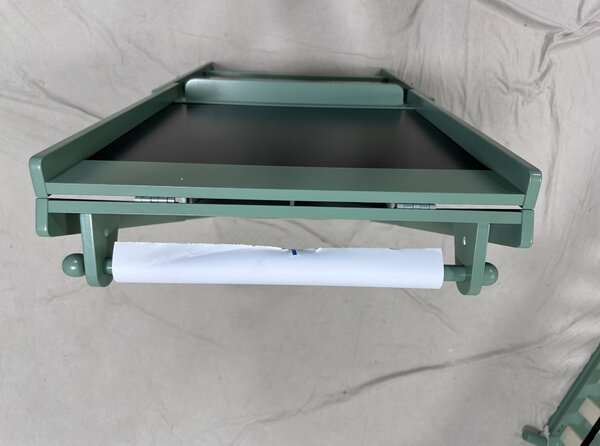 AIYAPLAY Lavagna per Bambini 3 in 1 a Doppia Facciata con Cavalletto, Rotolo di Carta, 2 Contenitori, 3-8 Anni, Verde | Aosom Italy