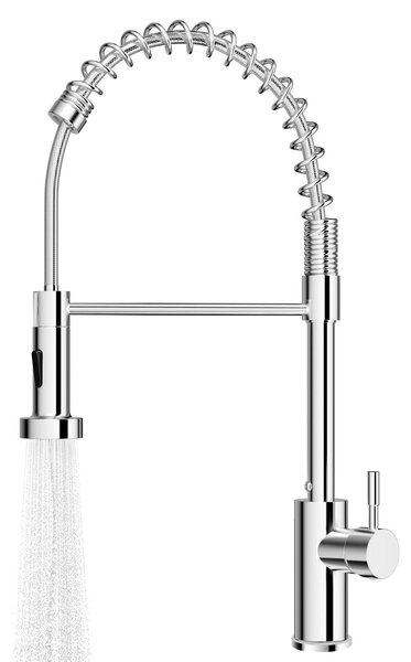 Rubinetto da cucina estraibile, monocomando, confezione singola, resistente, leggero, design moderno