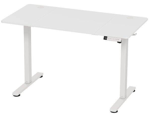 HOMCOM Scrivania Elettrica Regolabile con Display LCD 120x60 cm Bianco | Aosom Italy