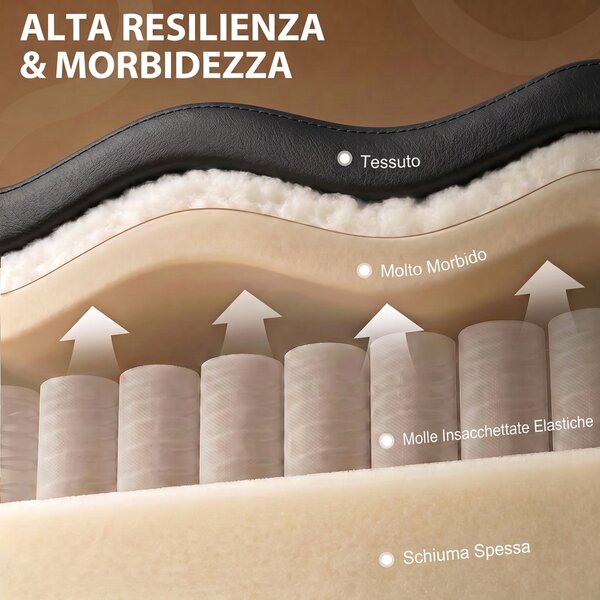 HOMCOM Poltrona Relax Reclinabile Manuale 155° con Poggiapiedi in Pelle PU per Soggiorno e Camera da Letto, Nero | Aosom Italy