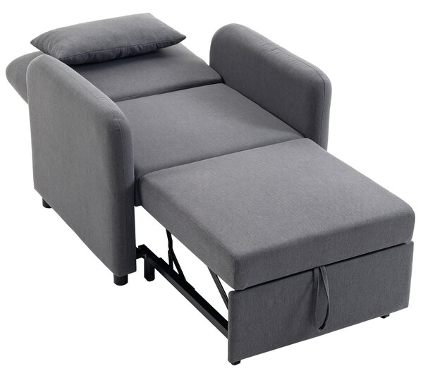 HOMCOM Poltrona Letto 3 in 1 Estraibile con Schienale Regolabile | Aosom Italy