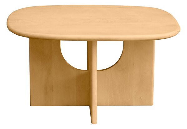 Tavolino da salotto di design in legno chiaro di mango massiccio L80 cm MASSARI
