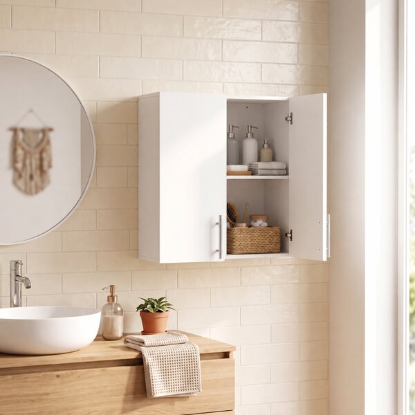 HOMCOM Pensile da Bagno con 2 Ante, 60x31x60 cm, Bianco | Aosom Italy
