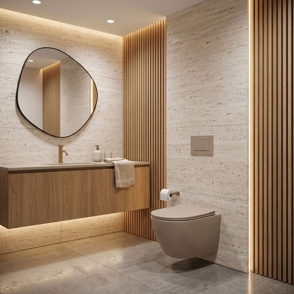 Vaso WC sospeso REA Focus Tornado Taupe