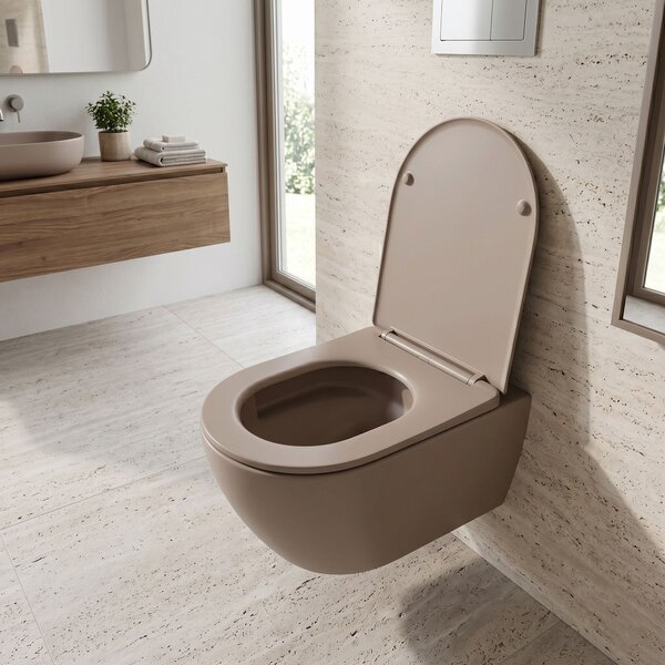 Vaso WC sospeso REA Focus Tornado Taupe