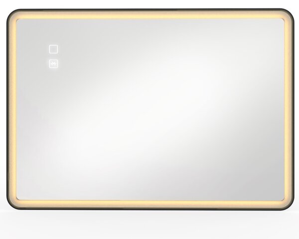 HOMCOM Specchio da Bagno LED Bluetooth Antiappannamento 100x70 cm Nero | Aosom Italy