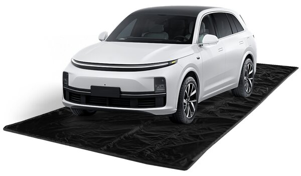 Costway Tappeto per garage per riparazione auto impermeabile con raschietto per pavimenti, Adatto per SUV di media grandezza Nero M
