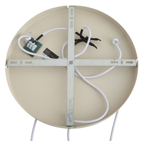 Lampada a sospensione scandinava beige con vetro opalino 3 luci - Polly