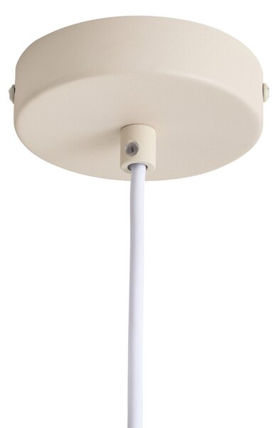 Lampada a sospensione scandinava beige con vetro opalino - Polly