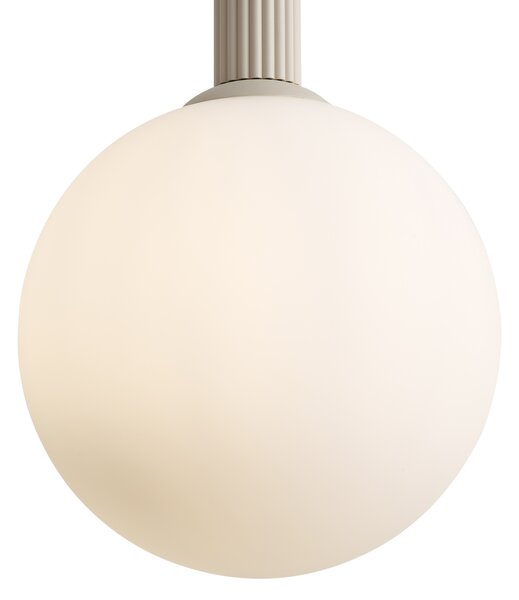 Lampada a sospensione scandinava beige con vetro opalino - Polly
