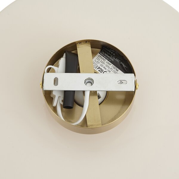Plafoniera retrò bronzo con vetro beige - Jina
