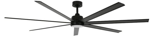 Ventilatore da soffitto Atlanta con luce, nero, a corrente continua, silenzioso Beacon Lighting, Atlanta, dimmerabile, Nero, Soggiorno, Alluminio, Moderno
