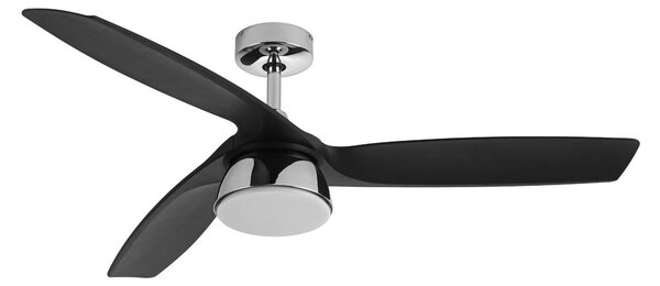 Ventilatore da soffitto LED Bronx DC silenzioso 132 cm CCT - Beacon Beacon Lighting, Bronx, dimmerabile, Nero, Soggiorno, Plastica, Moderno
